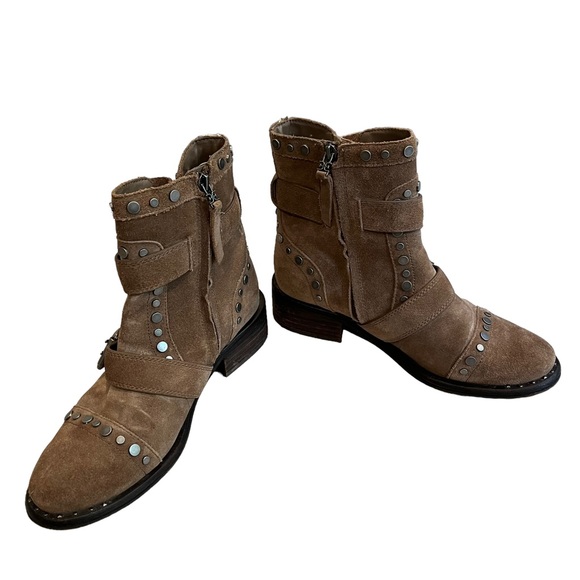 Sam Edelman Drea Studded Suede Booties Sz 8 - Picture 13 of 16